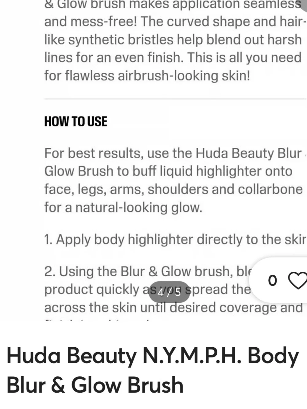 HUDA BEAUTY Rose Gold Body Blur Brush with Black-Tip Bristles